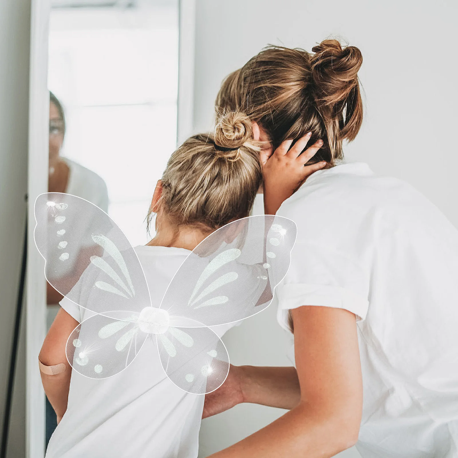 Principessa Fata Ala Festa dei bambini Decorazione festa di compleanno Ali d'angelo Ragazza Puntelli per prestazioni Ali trasparenti 2025 NOVITÀ