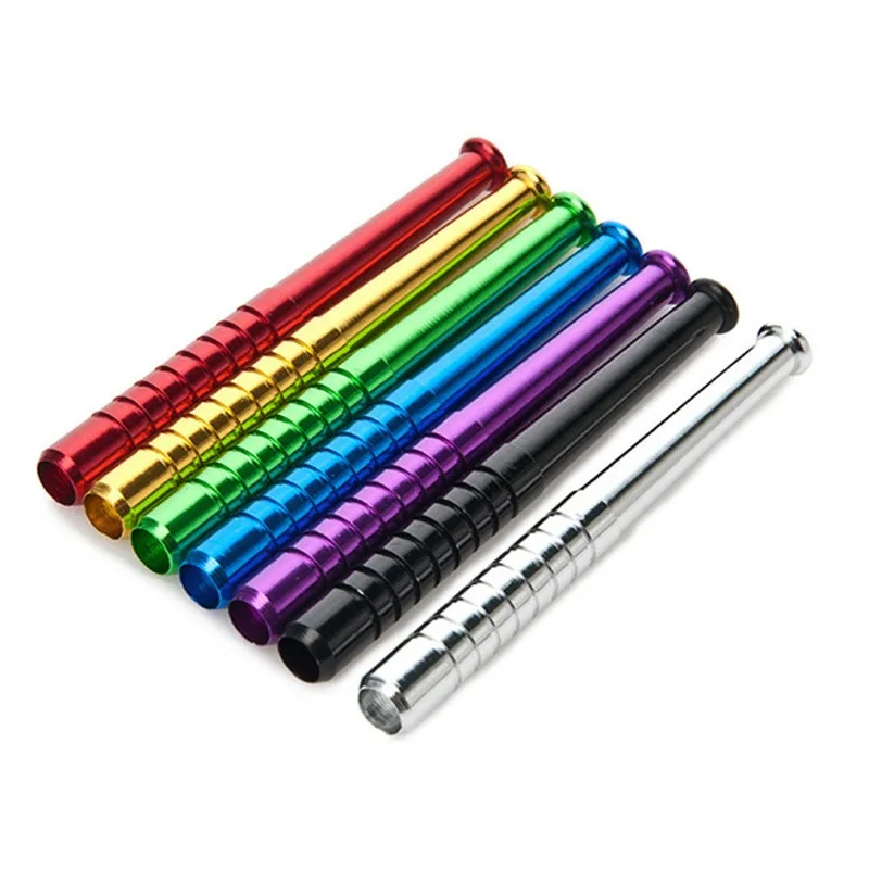 Aluminum Alloy Portable Snuff pipe Popular torch-shaped pipe 78mm Multicolored High Quality Snuff tube Smoking Accessories
