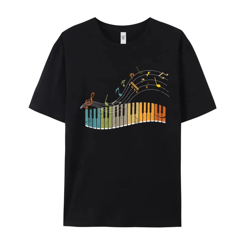 Casual Keyboard Pianist Funny Musician Piano Short Sleeve Autumn Tops Tees Family Round Neck Pure Cotton T Shirt women's T Shirt