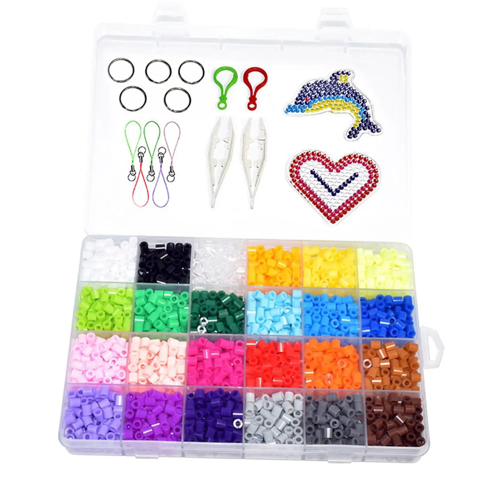 2400x المياه فيوز الخرز عدة الحرف اليدوية 24 ألوان ثلاثية الأبعاد الألغاز لعيد الميلاد هدية عيد ميلاد DIY بها بنفسك الحرفية صنع لعبة تعليمية ذاتية الصنع