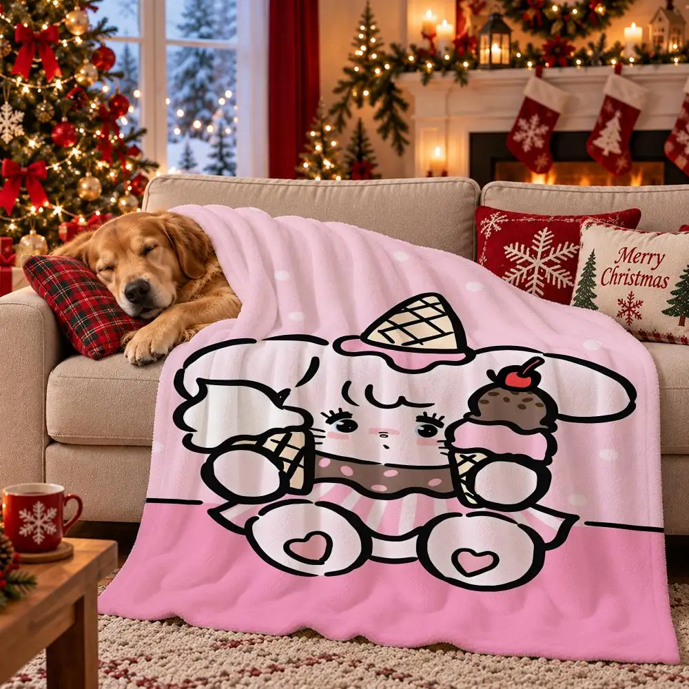 Character Mikko Throw Flannel Pet Blanket Cover Warm Soft Multifunctional Throw Universal  Bedsqread Holiday Gifts