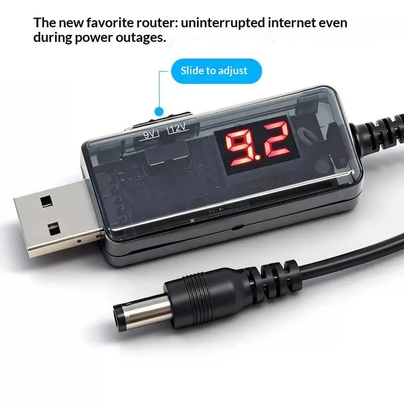 USB Boost Converter DC 5V To 9V 12V Step Up Converter Cable 3.5x1.35mm Connector For Power Supply Charger