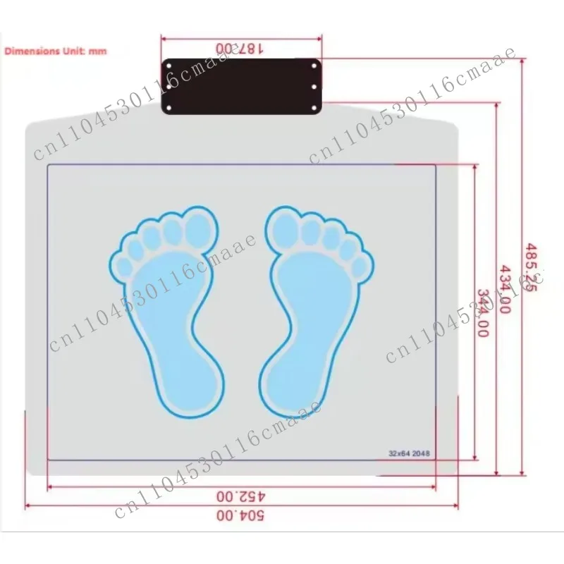 High-density FSR foot pressure sensor pad - 2048 sensing points with customizable sampling rates