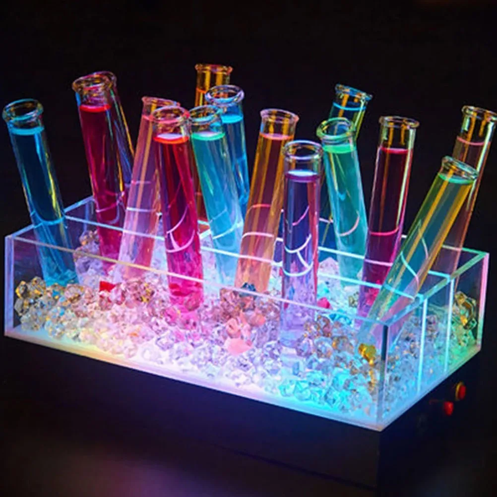 

10Pcs Acrylic Test Tube Cocktail Bar Tool Ktv Nightclub Bartender Accessories Liquid Storage Tube Party Wine Test Bottles