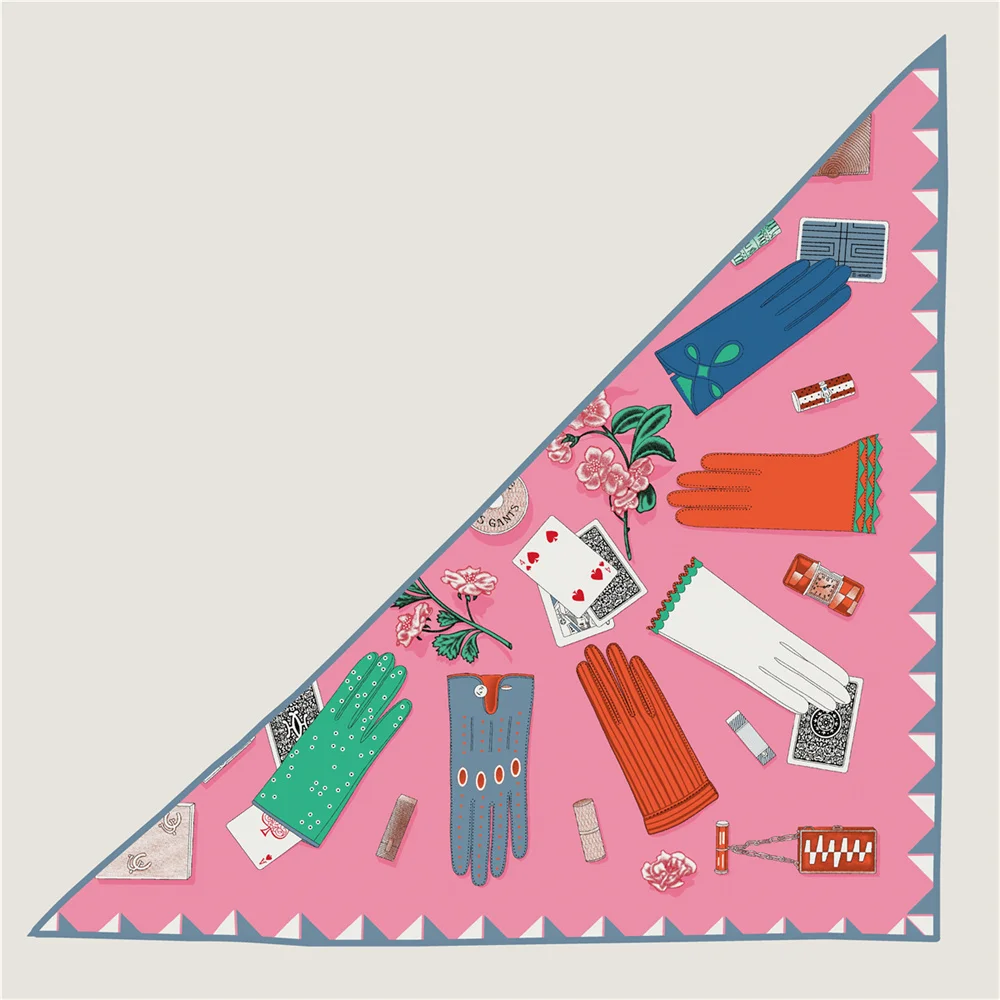 أوشحة مثلثة 70% كشمير 30% وشاح حريري مصمم مطبوع شالات الباشمينا الفاخرة للنساء حواف ملفوفة يدويًا بطانية كبيرة سرق #1