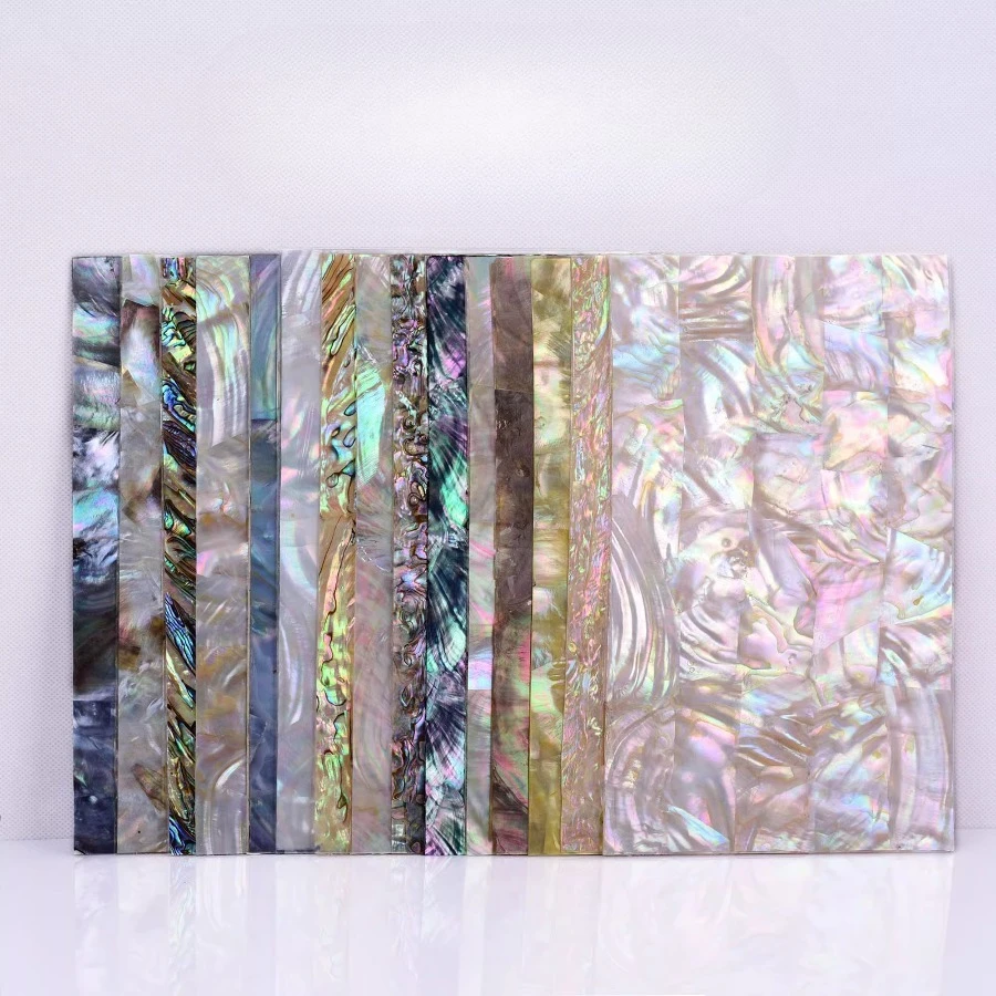 Laminated Natural Mother Of Pearl Abalone Shell Sheet For Furniture Inlay DIY Crafts Home Decoration Material Colors Luxury Arts