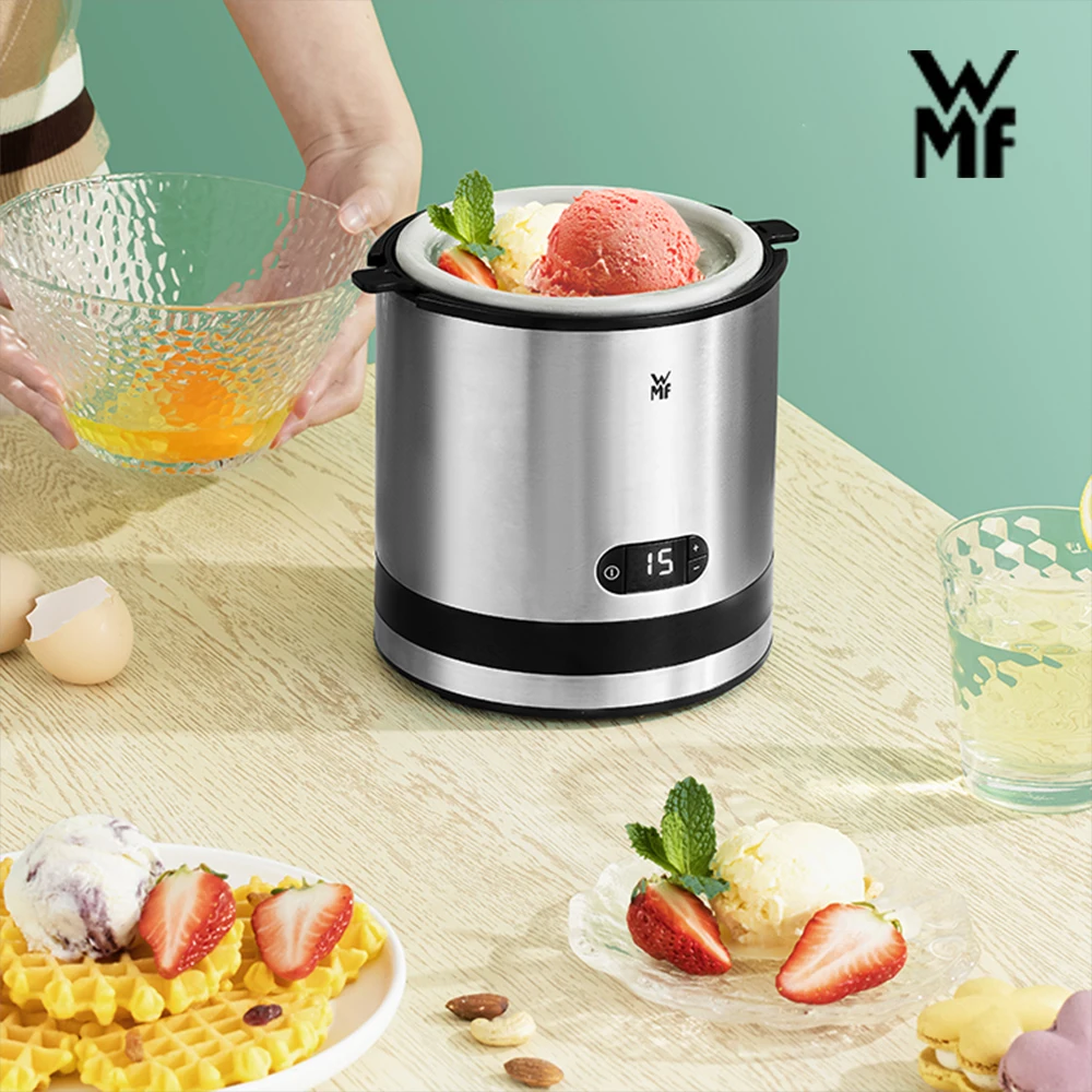 WMF Ice Cream Machine Home Smart Automatic Frozen Yogurt, Sorbet, And Ice Cream Maker 12W, with 300ML Capacity, Stainless