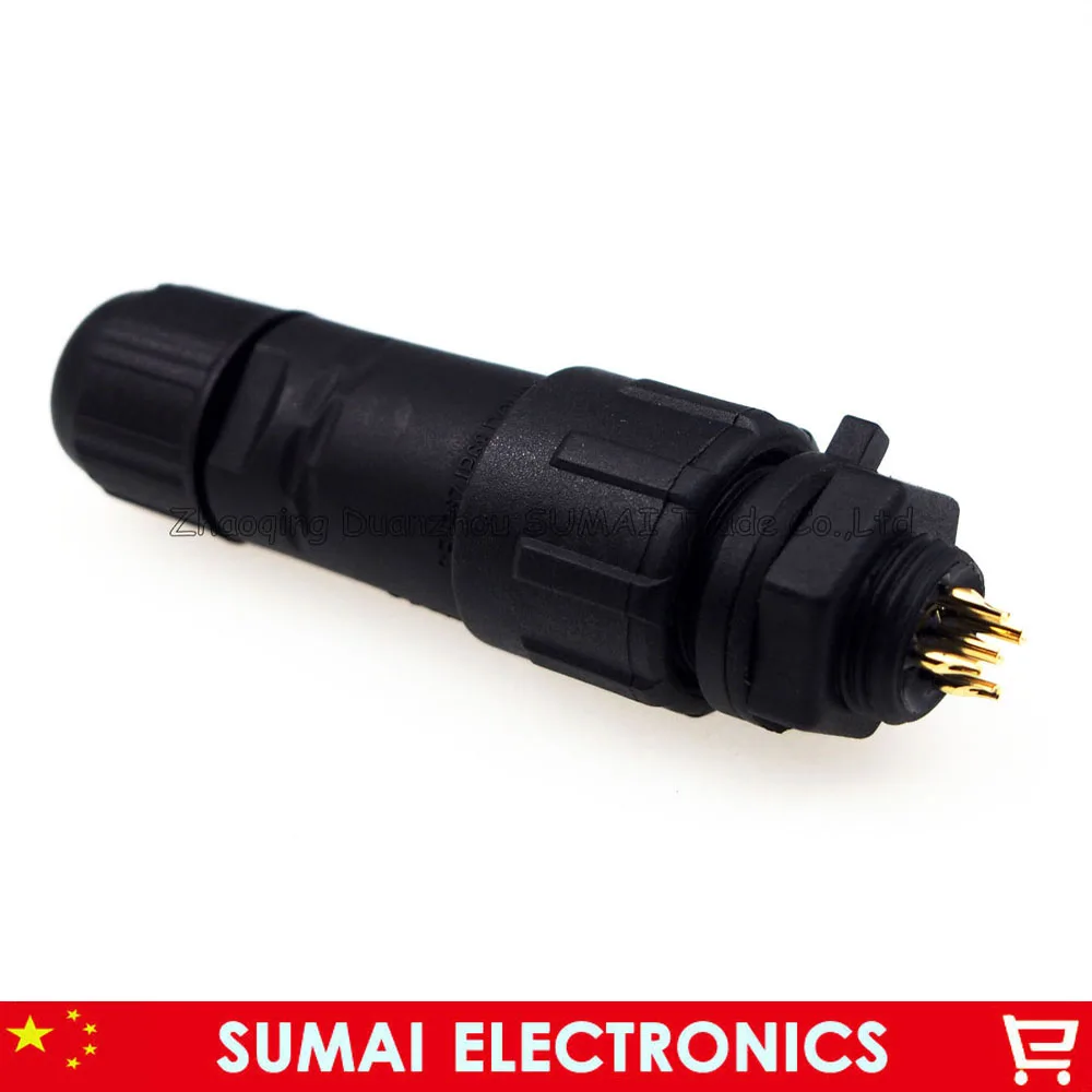 M14 waterproof connector 5 Pin/ core contacts panel type IP68,aviation plug,14mm 5P waterproof plug adapter