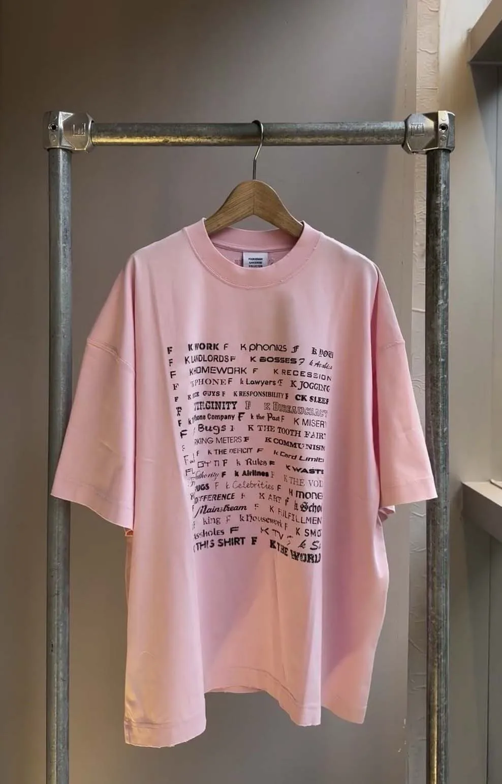 

26SS VT PINK FWORD Printed Women Men Cotton T shirts Oversized Men Short Sleeve T shirt Tees