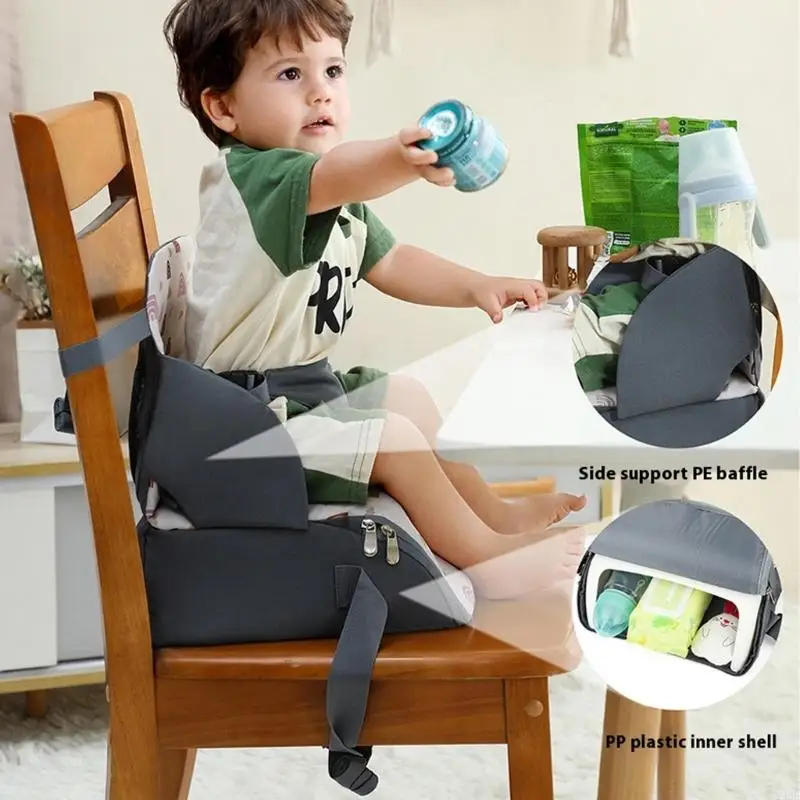 نونسليب مقعد معزز للأطفال لطاولة الطعام كرسي السيارة لينة PP ملء وسادة مقعد مع سهولة التنظيف التفاصيل 24BE #2