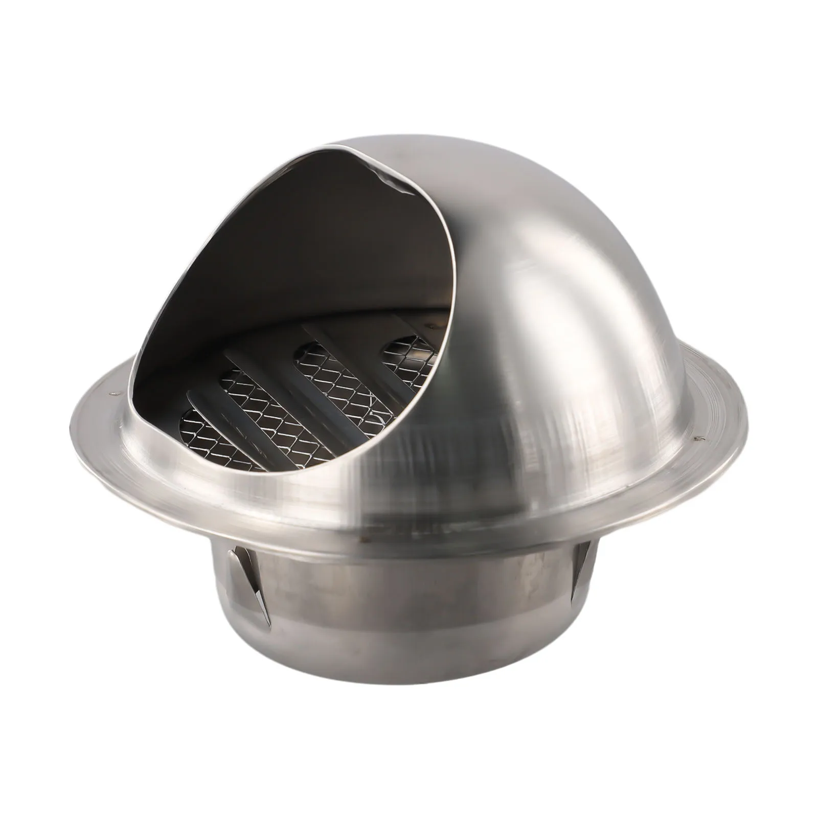 Stainless Steel Round Brushed Bull Nosed  Extractor Outlet Wall Ceiling Air Vent Ducting Ventilation Grille Cover Outlet Heating