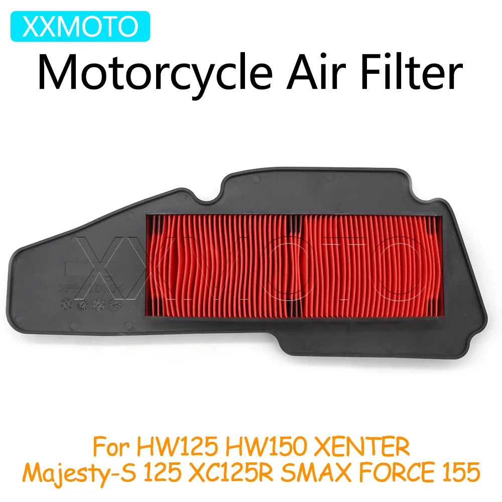 For Yamaha HW125 HW150 XENTER Majesty-S 125 XC125R SMAX FORCE 155 Motorcycle Air Filter Intake Cleaner System Accessories