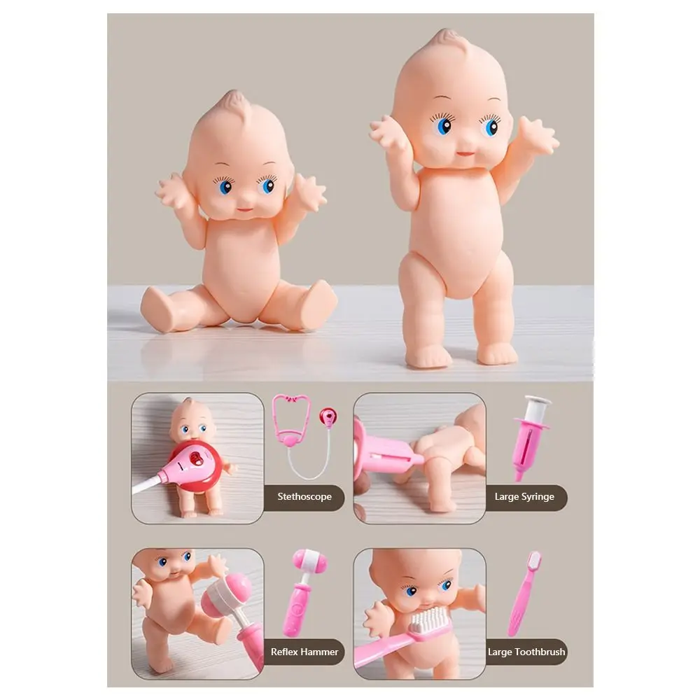 Divertente rosa blu dottore accessori in plastica giochi di ruolo cartone animato mini stetoscopio simulato medico strumenti giocattolo per