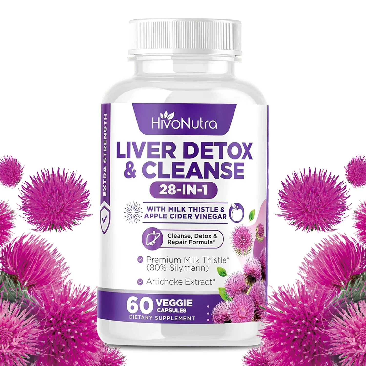 28-IN-1 Liver Detox & Cleanse - Protect The Liver, Improve Detoxification Ability, Enhance Fat Metabolism and Intestinal Health
