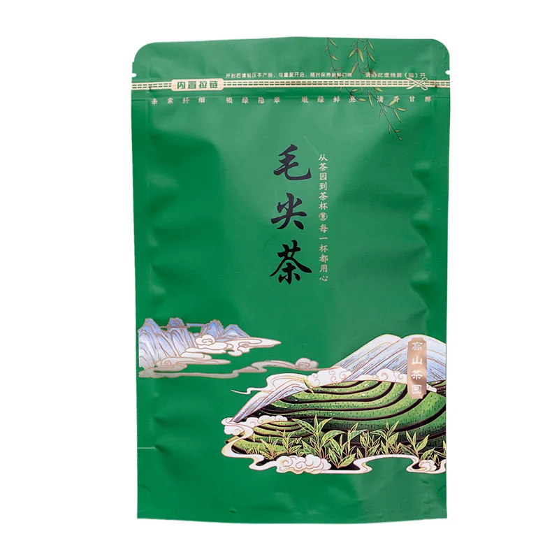 Maojian Tea Zip-lock Bag Maojian Green Tea Sealed Bag Thick Style Tea Bag Zipper Bag Self-supporting Bag NO Packing Bag