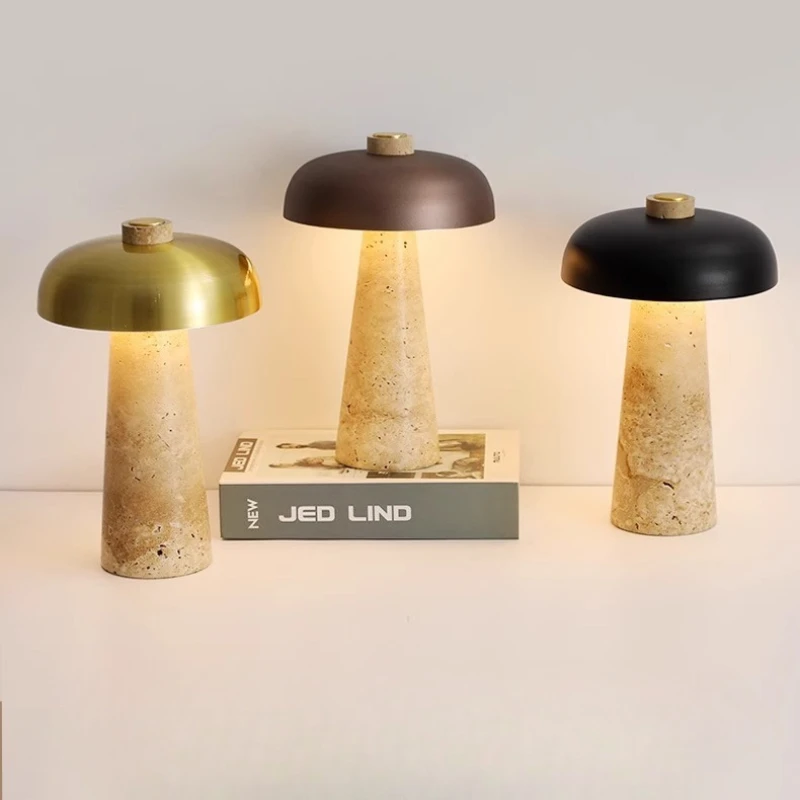 

Rechargeable Yellow Cave Stone Desk Lamp with Three Levels of Brightness Adjustment monochrome Light 3300-3500K 5W Table lamp