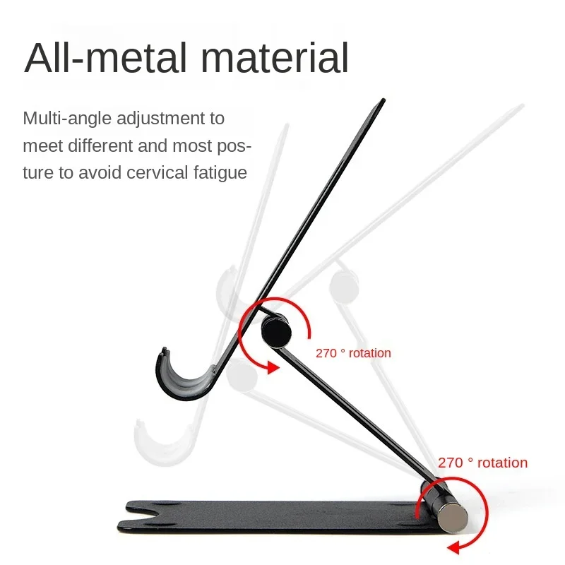 Support de bureau en métal pliable pour téléphone portable, Support extensible pour IPhone IPad, supports réglables