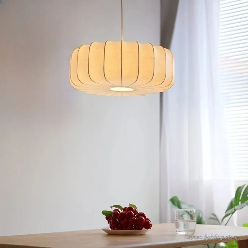 Korean Version Silk Pendant Lights Hotel Clothing Store Bar Home Decoration Led Pendant Lamp Dining Room Table Lighting Fixtures