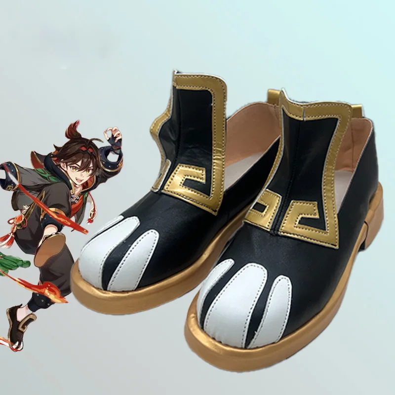 Genshin impacto gaming chaussures cosplay sapatos anime estilo chinês festa de halloween para mulheres homens jogo role play traje adereços