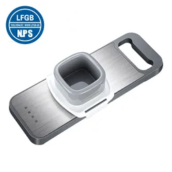 LFGB Certificated 420 Stainless Steel Blade Magic Chopper 6 in 1 Slicer for Fruit Potato Onion Carrot Grater with Magnetic Back