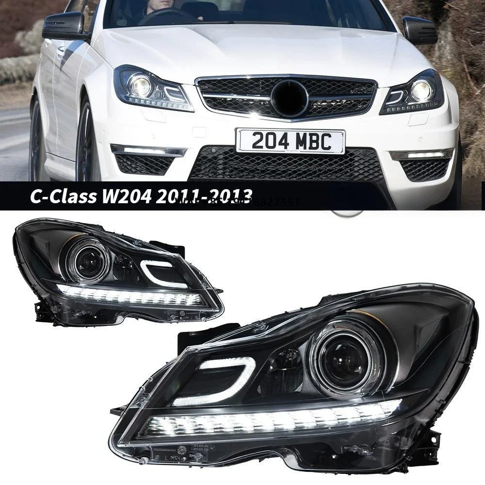 

NewW204 C180 C200 LED Headlights Projector Lens 2011-2014 6000K 5000 Lumens Automotive Accessories