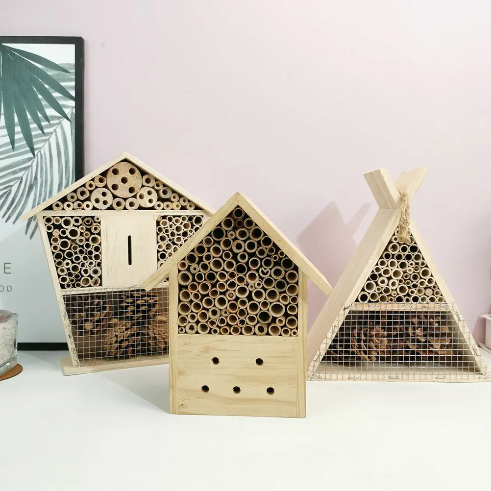 2pcs-wooden-bee-natural-insect-shelter-garden-decorative-hanging-beehive-for-bees-ladybugs-carpenter-bees-outdoor-nest