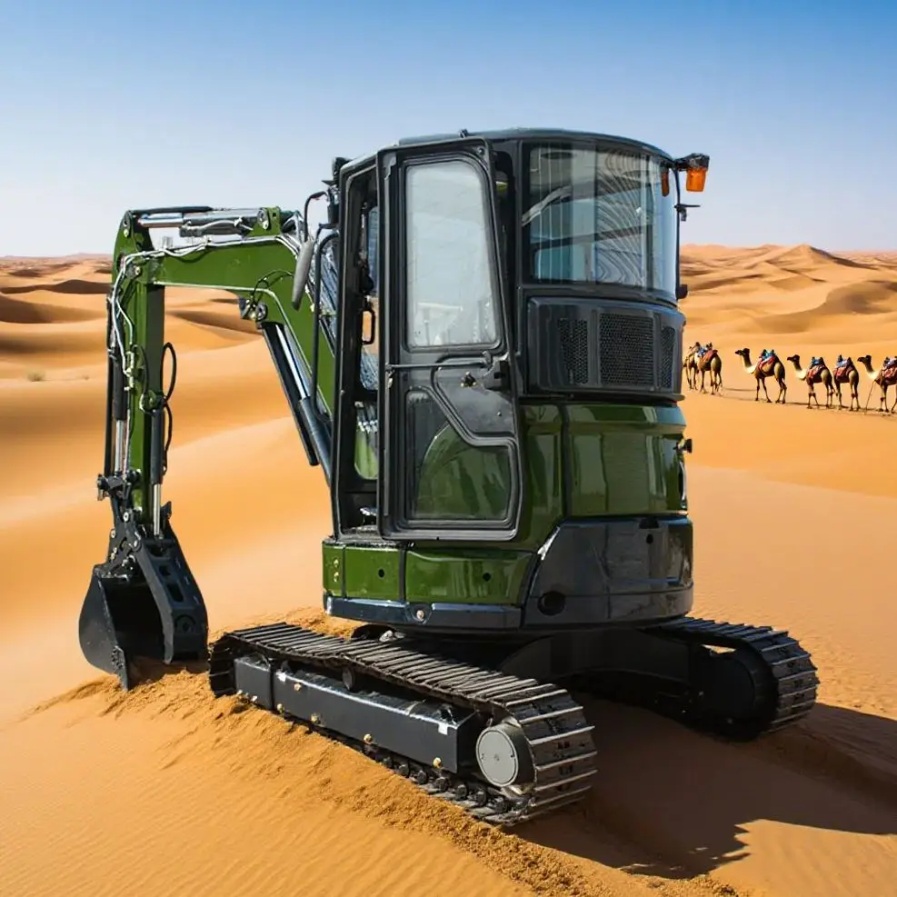 حفارة صغيرة متعددة الوظائف مع محرك EPA ذراع طويلة 1 طن 2 طن 3 طن معدات بناء مدمجة للبيع