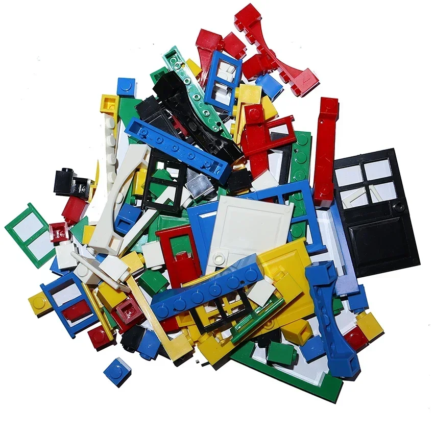 DIY ブロックハウスアクセサリー建築組み立てブロックビルディングクラシックレンガドアと窓 60623