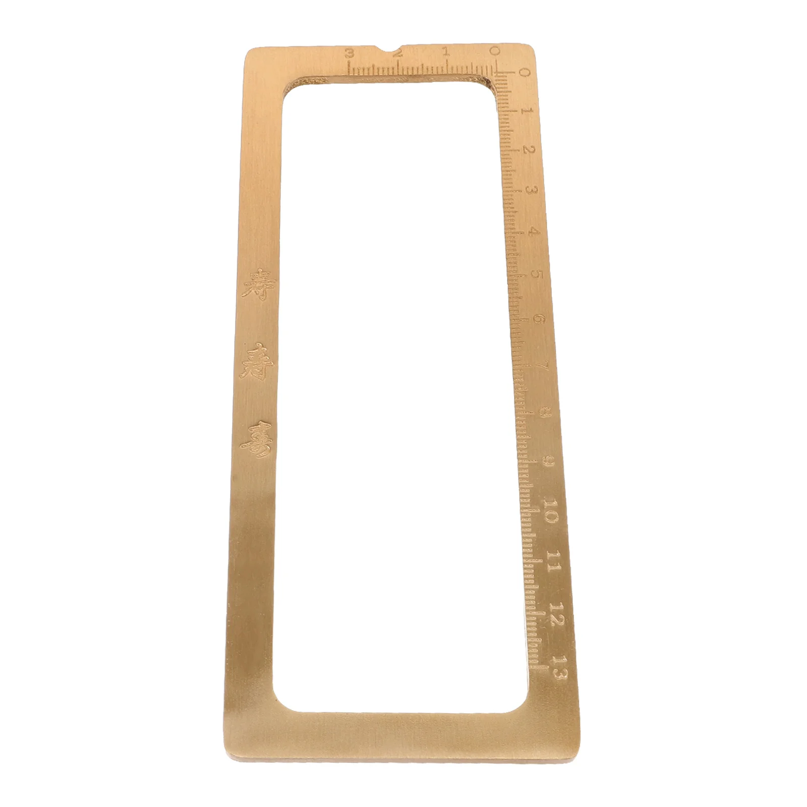 Brass Calligraphy Paperweight With Scale Heavy Chinese Calligraphy Weight For Writing Practice Brush Rest Office Art