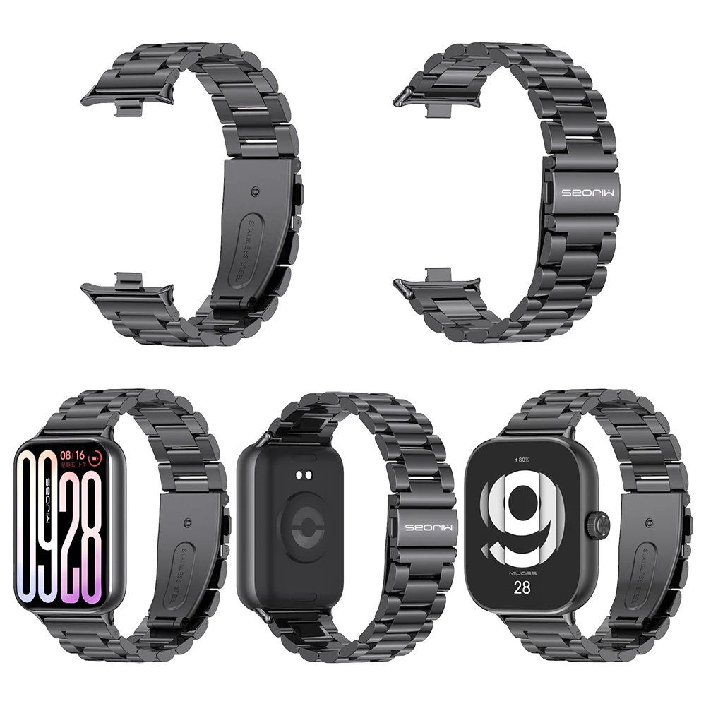 Mi Band 9 Pro用ストラップ、Mi Band 8 Pro用リストバンド、Xiaomiスマートバンド8 Pro用ブレスレット、Redmi Watch 5/4用メタルウォッチバンド