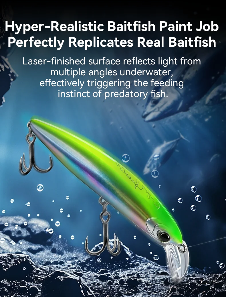 Kingdom Sinkender Angelköder 80mm 93mm 21g 30g Ultra Weitwurf-Minnow Künstliche Schwimmköder Pesca Seebarsch Barsch Angelköder – Detail 7