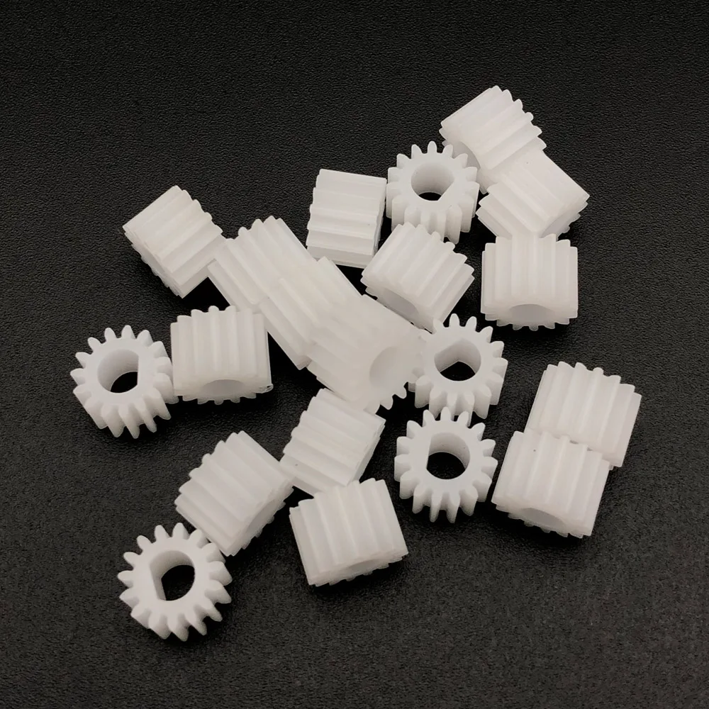 20Pcs/Lot 0.5M 15T D-Shape Spindle Plastic Spur Gear 0.5 Modulus Bore Hole Aperture 4MM 3.95MM For D-shaft D-motor 154D 6MM 154D