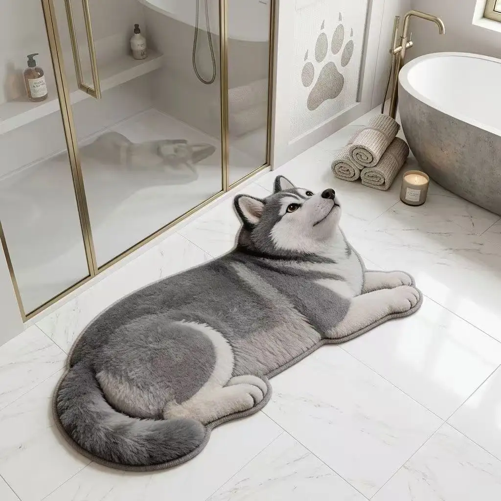 INS Cute Animal Bedside Blanket Artificial Cashmere Long Door Entrance Rug Balcony Living Room Carpet Boys Girls Christmas Gifts