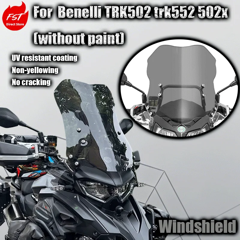 Accesorios para el parabrisas delantero de Benelli TRK552 TRK502 552X: parabrisas de vidrio totalmente transparente