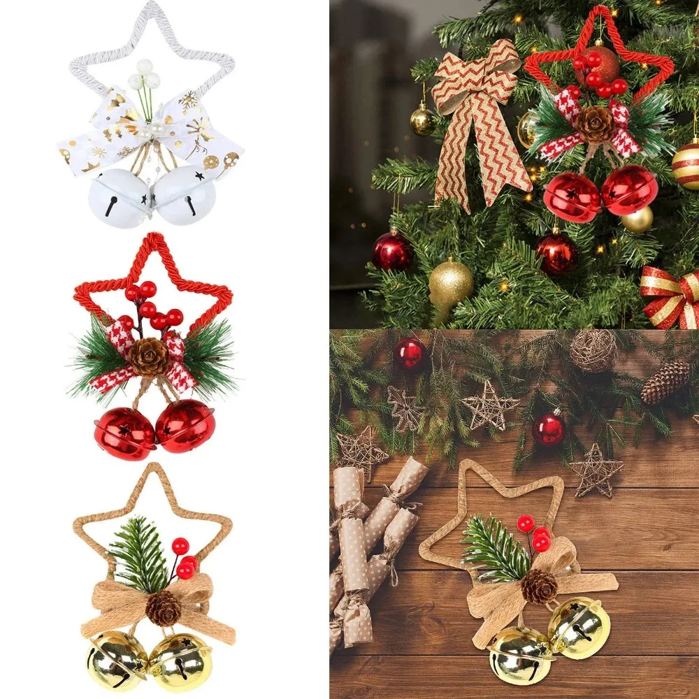 New Christmas Tree Top Star Wooden Pentagram Christmas Tree Decorations Party Decoration Family Tree Ornaments Home Decor