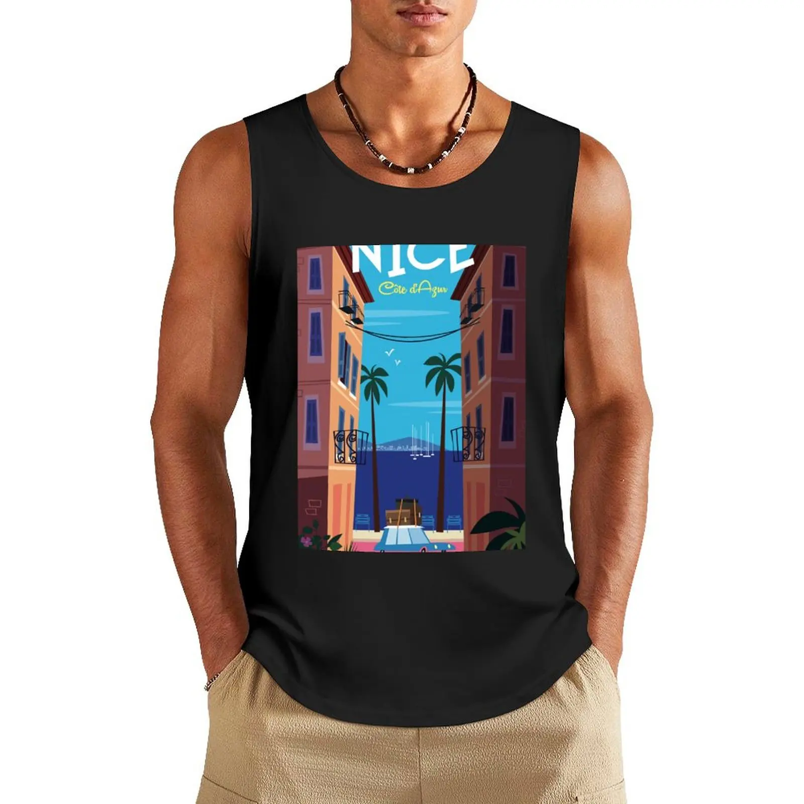 

Nice poster Tank Top Male vest basketball sexy clothes men