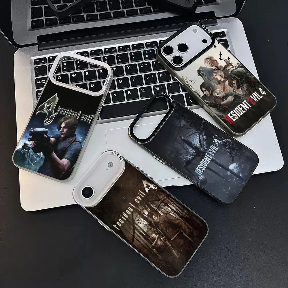 Resident Evil 4 Capa de telefone para iphone 17 Air 16 15 14 13 11 12 Pro Max Xr X Xs 8 7 Plus Cor Prata Capa