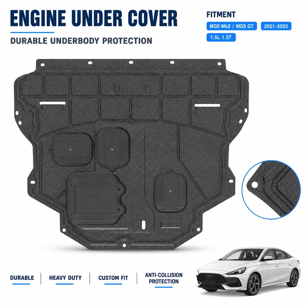 Under Engine Shield Fit For MG MG5 Mk2 / MG5 GT 2021-2023 1.5L 1.5T Heavy Duty Underbody Protection Anti Collision Design