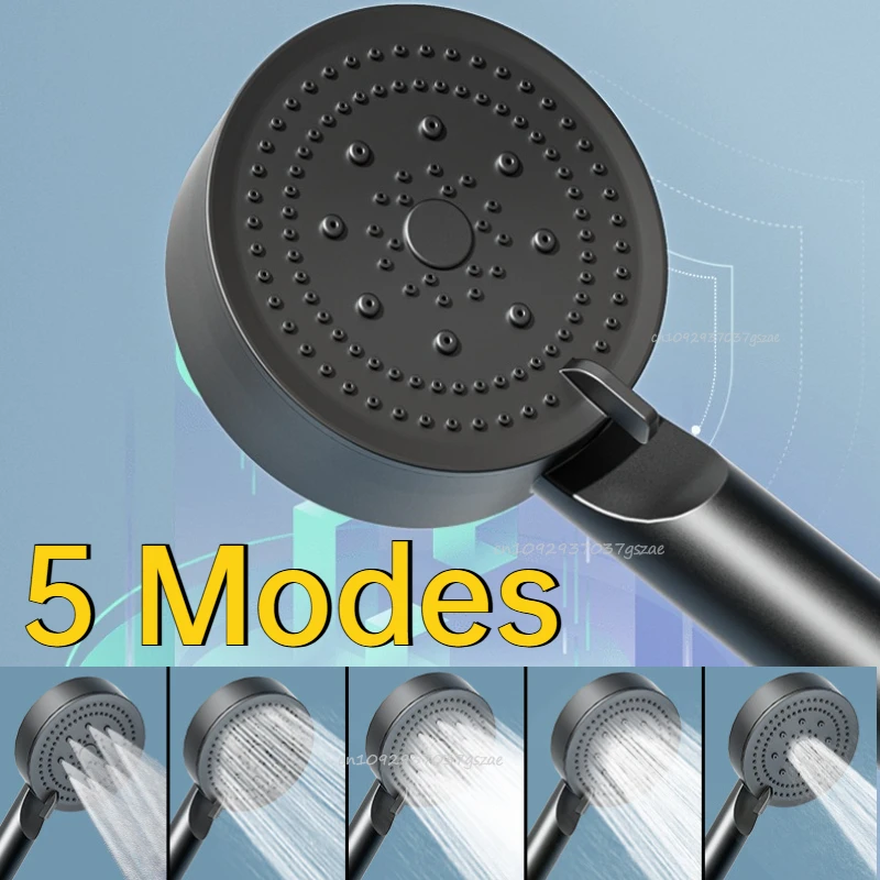 5 Modes Shower Head High Pressure Showerhead Portable Filter Rainfall Faucet Tap Bathroom Bath Home Innovative Accessories