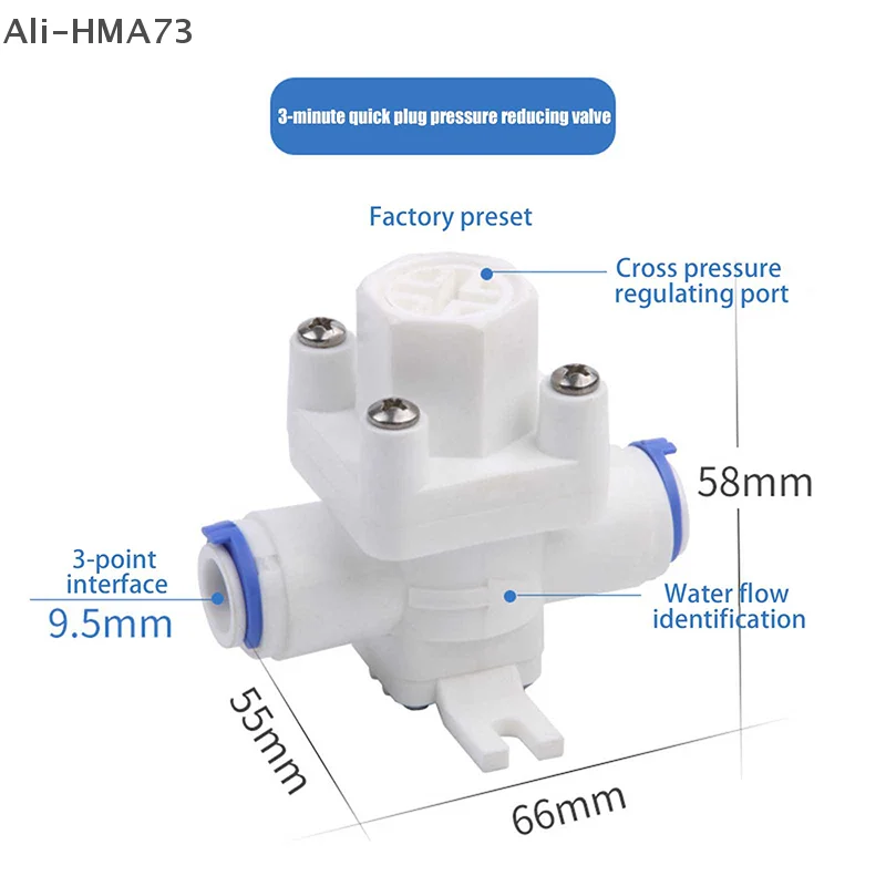 Pressure Regulator Water Purifier Parts Water Pressure Switch 3/8'' Connection Regulator Valve Reducing Pressure Valve