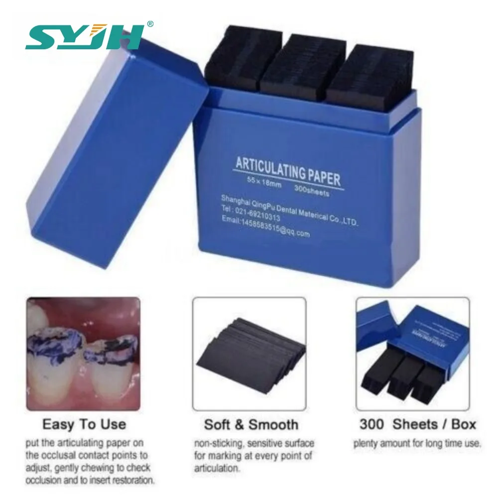 ELIJAH 300Sheet/Box 55*18mm Blue/Red Dental Articulating Paper Teeth Bite Strips Oral Dentist Teeth Care Whitening Material