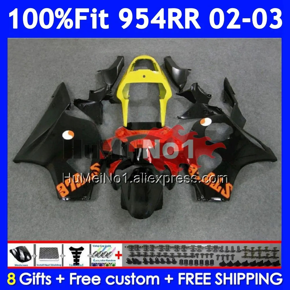 Hot orange Body For HONDA CBR900RR CBR 900 954 RR CBR900 CC CBR954 RR 58No.19 CBR 954RR 900RR CBR954RR 2002 2003 02 03 Fairing