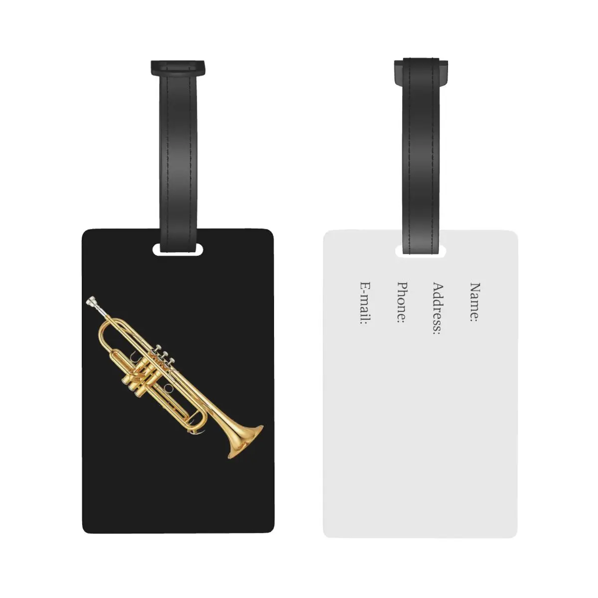 Classic Trumpet Luggage Tags Suitcase Accessories Travel PVC Fashion Baggage Boarding Tag Portable Label Holder ID Name Address