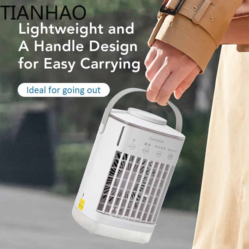 New Portable Desktop Cooling Fan USB Charging 700ML Water Tank Spray Refrigeration Desktop Air Conditioning Fan