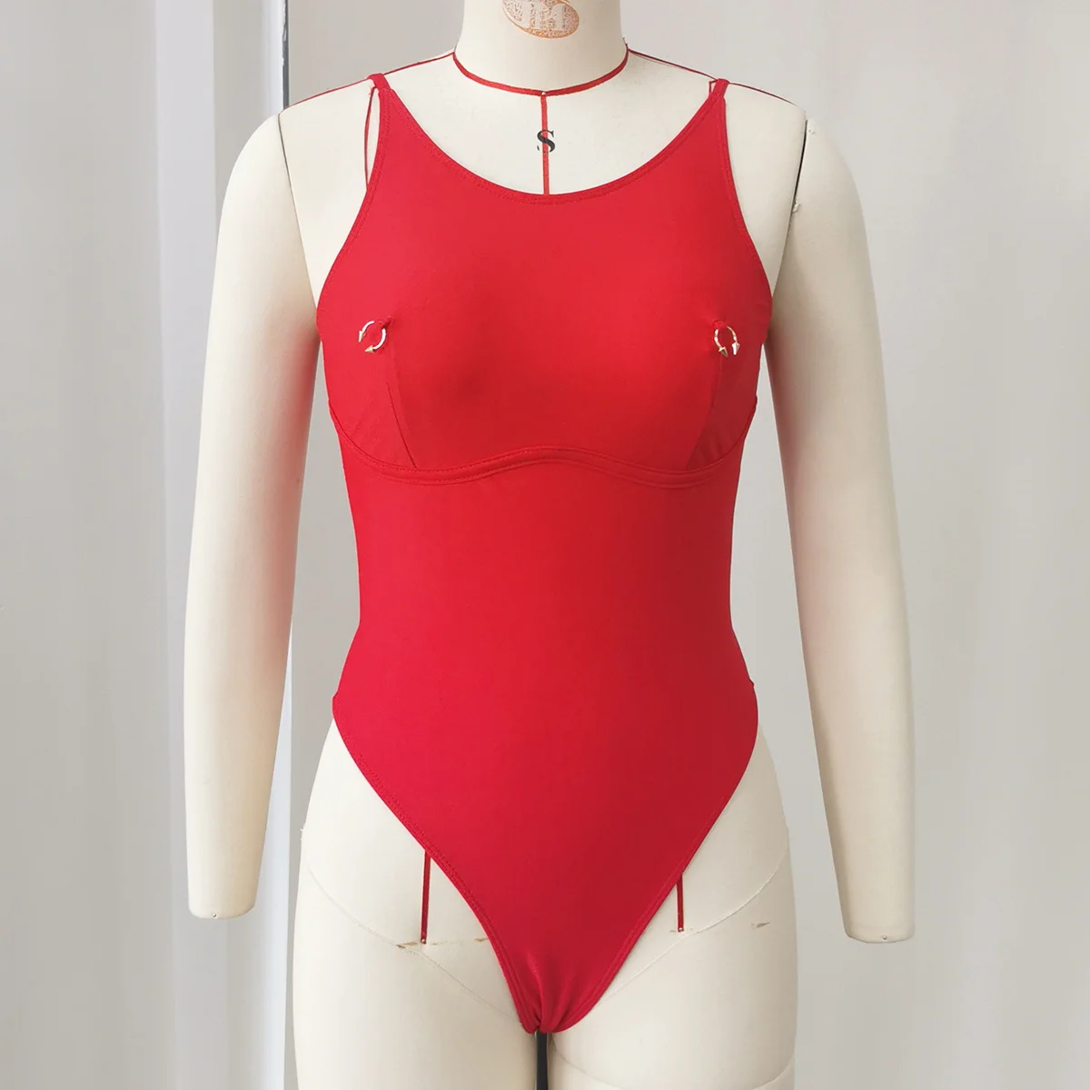 Luxury Sleeveless Ring Detail One Piece Swimsuit Fashion Women Underwire Swimwear Sexy Lady Holiday Bathing Suit Mujer Beachwear