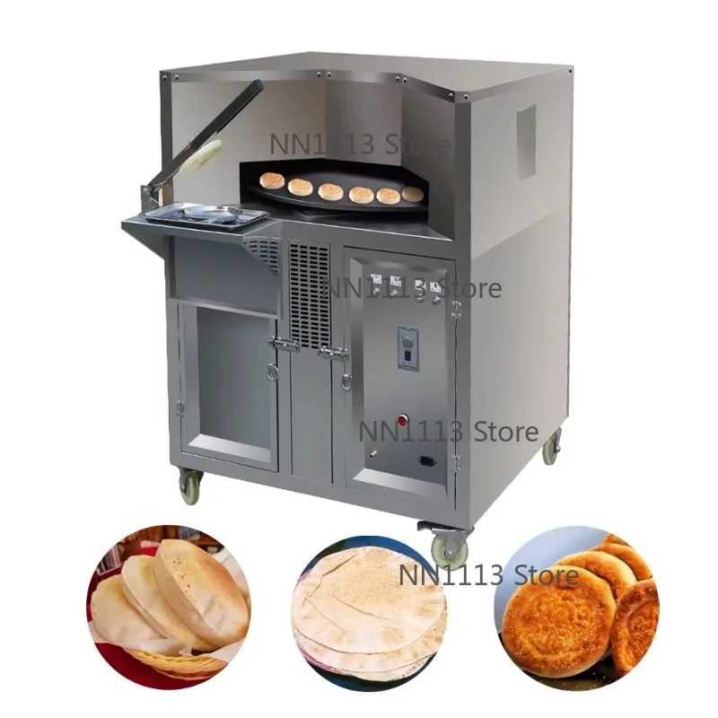 Horno de pan Naan plano giratorio comercial para hacer Tandoor eléctrico Chapati libanés árabe Roti Pita otras máquinas de aperitivos