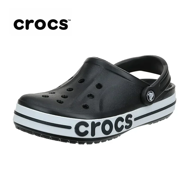 Crocs Classic Clog with Logo Band Casual Sandals Unisex Closed-Toe Slip-Ons Outdoor Slippers Unisex Breathable Beach Shoes