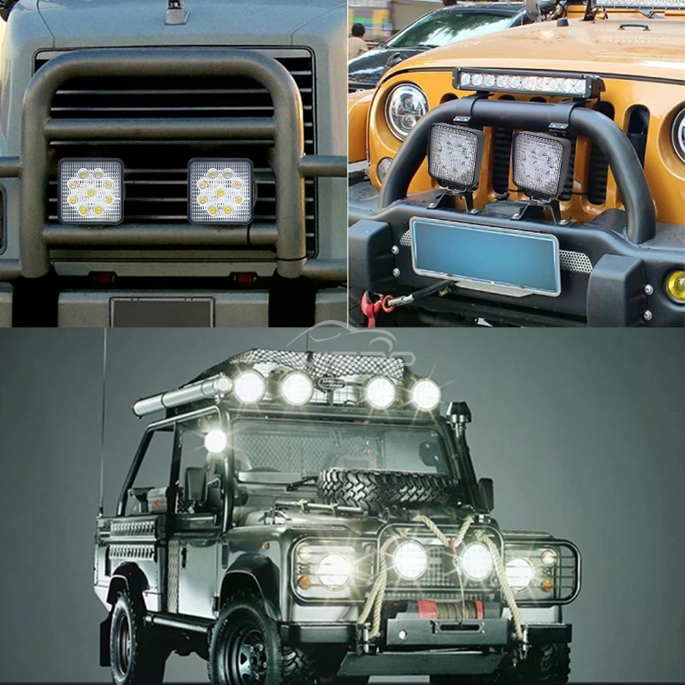 1 Uds luces antiniebla de trabajo bombilla de punto 4 pulgadas 42W 48W lámpara auxiliar LED para todoterreno ATV UTV camión Tractor motocicleta faro 12-24V