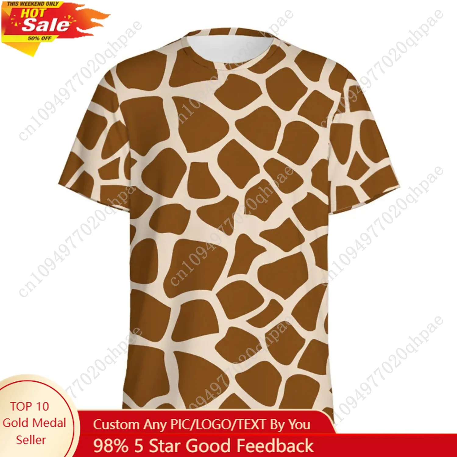 

Girl Clothes Printed Animal Skin Cute Giraffe Graphic T Shirts Summer Fashions Comforts O-Neck Short Sleeves T-Shirt for Girls