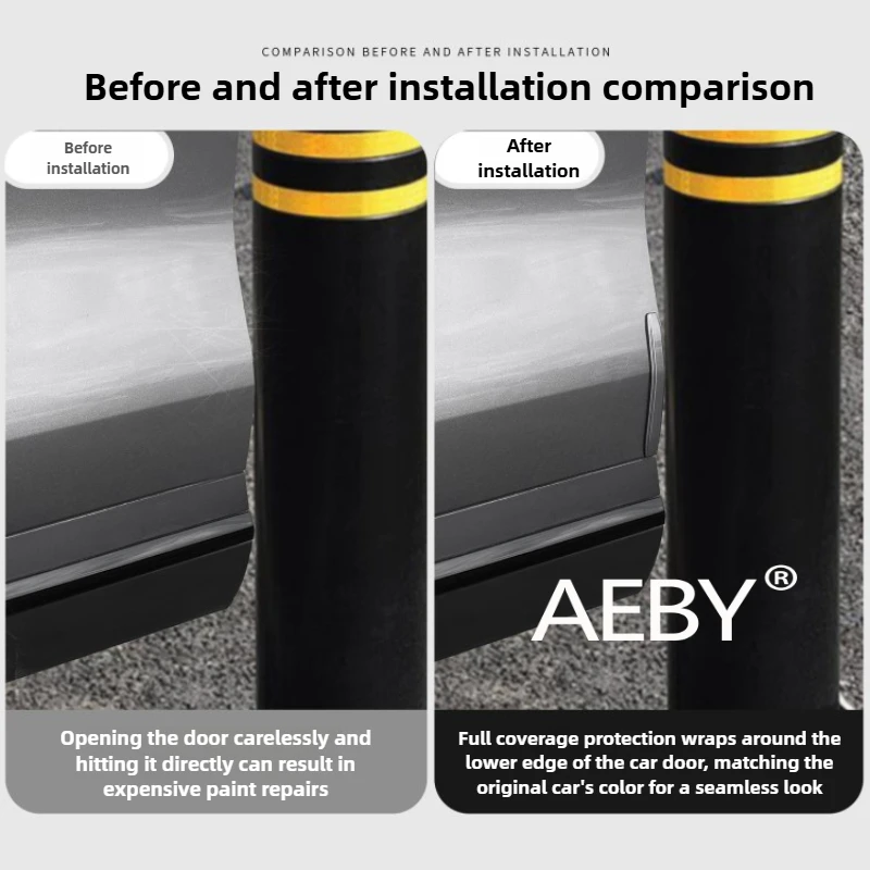 AEBY BYD Atto 3 스마트 드라이빙 에디션 2025 차량 도어 보호대, 스크래치 방지 보호 몰딩 차량 액세서리